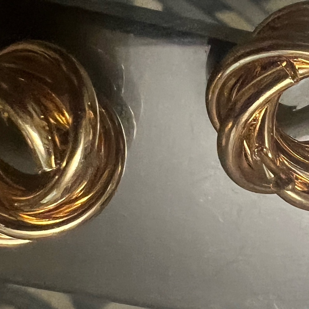 Elegant Gold-Tone Twisted Hoop Earrings